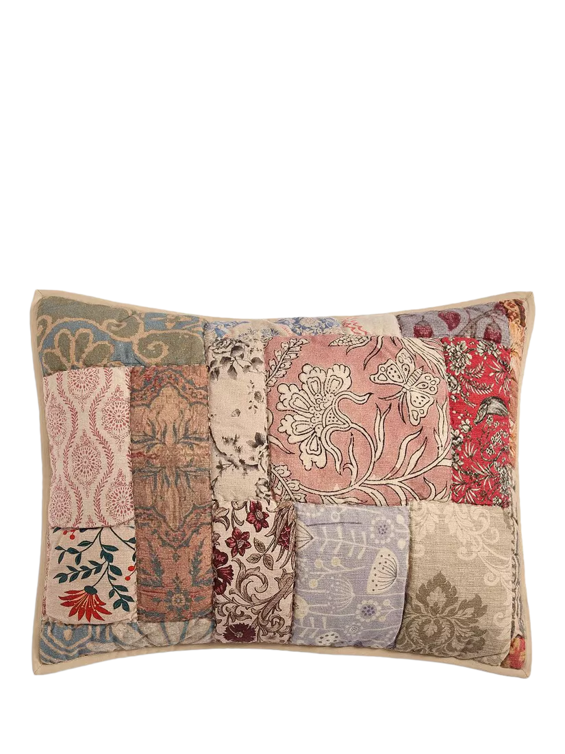 Pottery Barn Valentina Rosewood Patchwork Quilted Pillow Sham, Multi, Standard