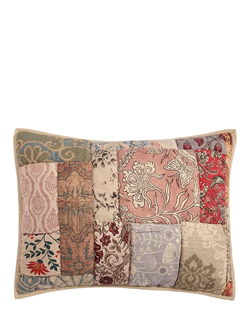 Pottery Barn Valentina Rosewood Patchwork Quilted Pillow Sham, Multi, Standard