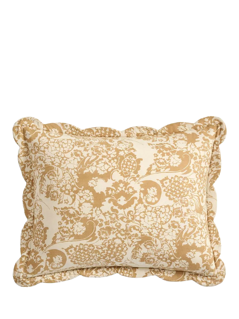 Pottery Barn velvet scallop edge reversible bedspread king size, imported from the UK