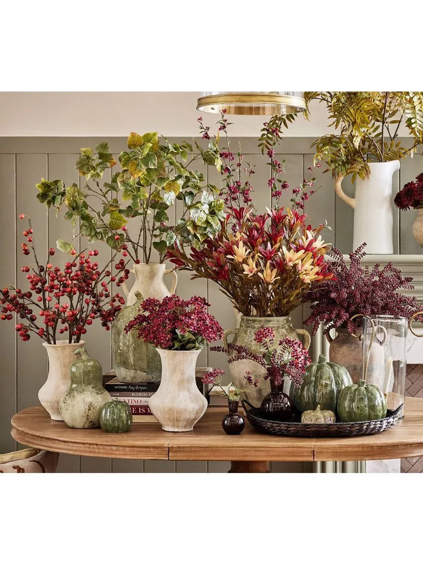 Pottery Barn artificial sumac branch H160cm green - British product
