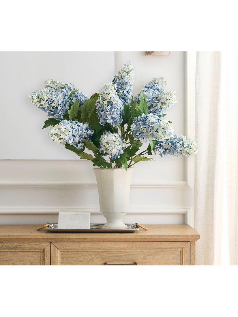 Pottery Barn hydrangea cone bundle dusty blue H91cm, imported from the UK