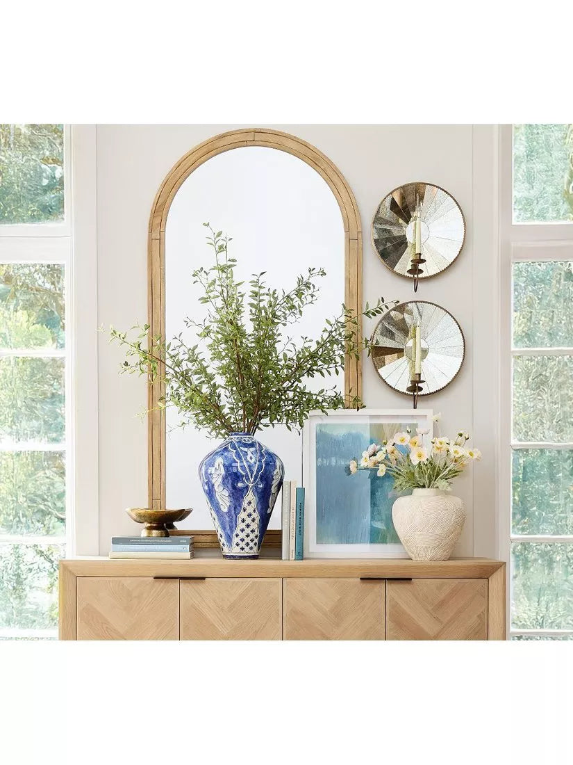 Pottery Barn mini green leaf branch H127cm, UK version