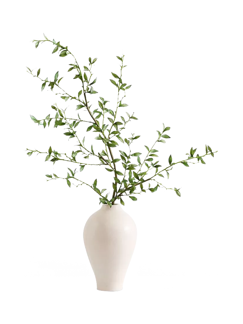 Pottery Barn mini green leaf branch H127cm, UK version