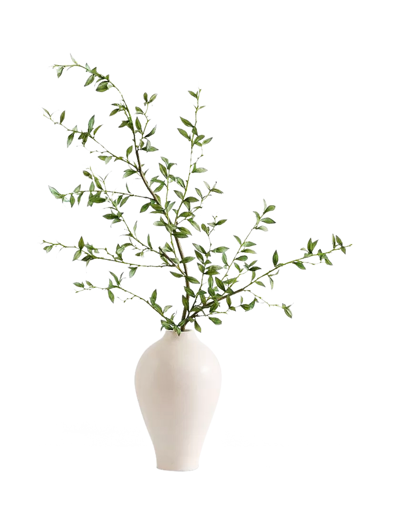 Pottery Barn mini green leaf branch H127cm, UK version