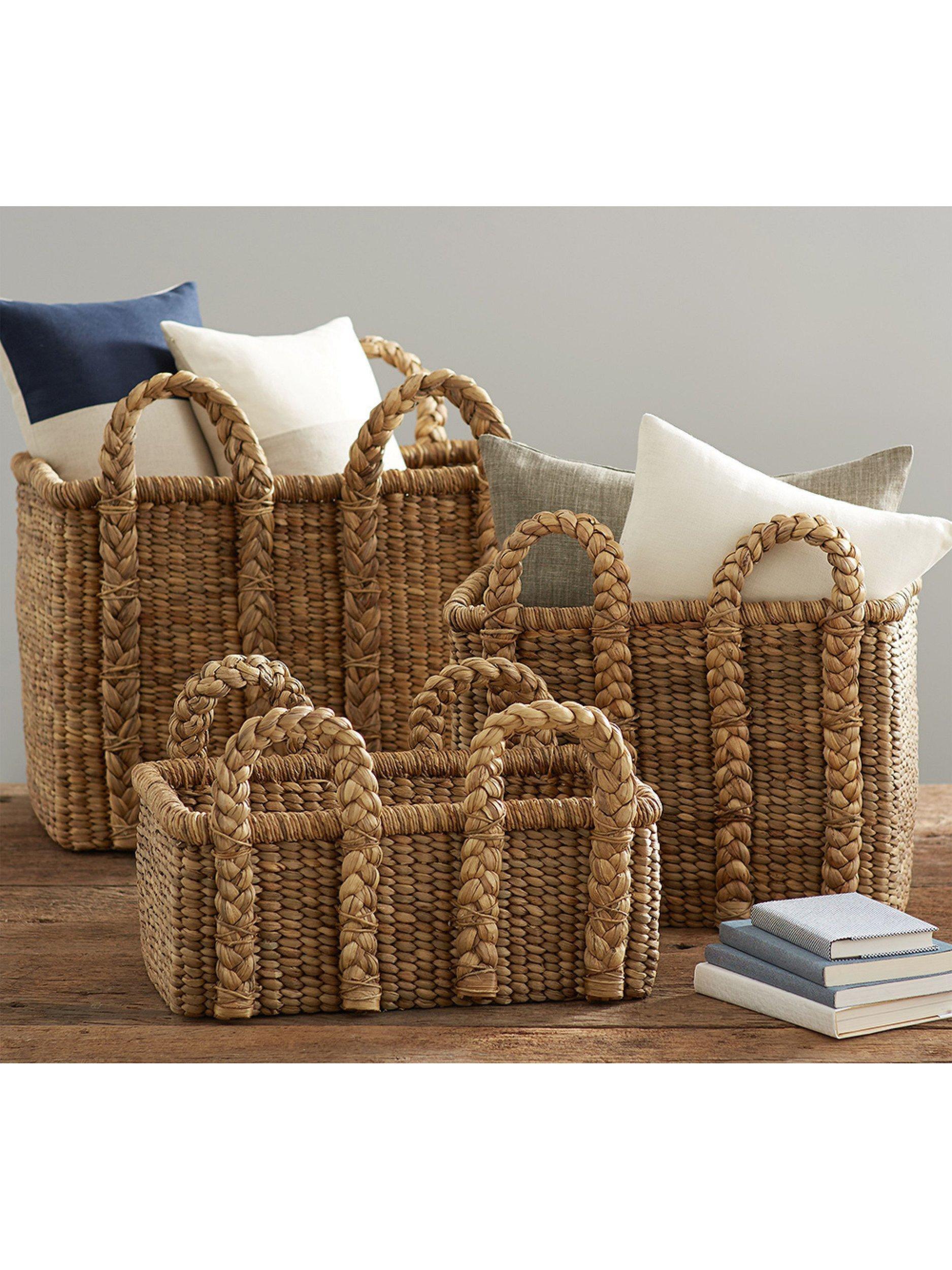 Pottery Barn seagrass low basket natural (British brand)