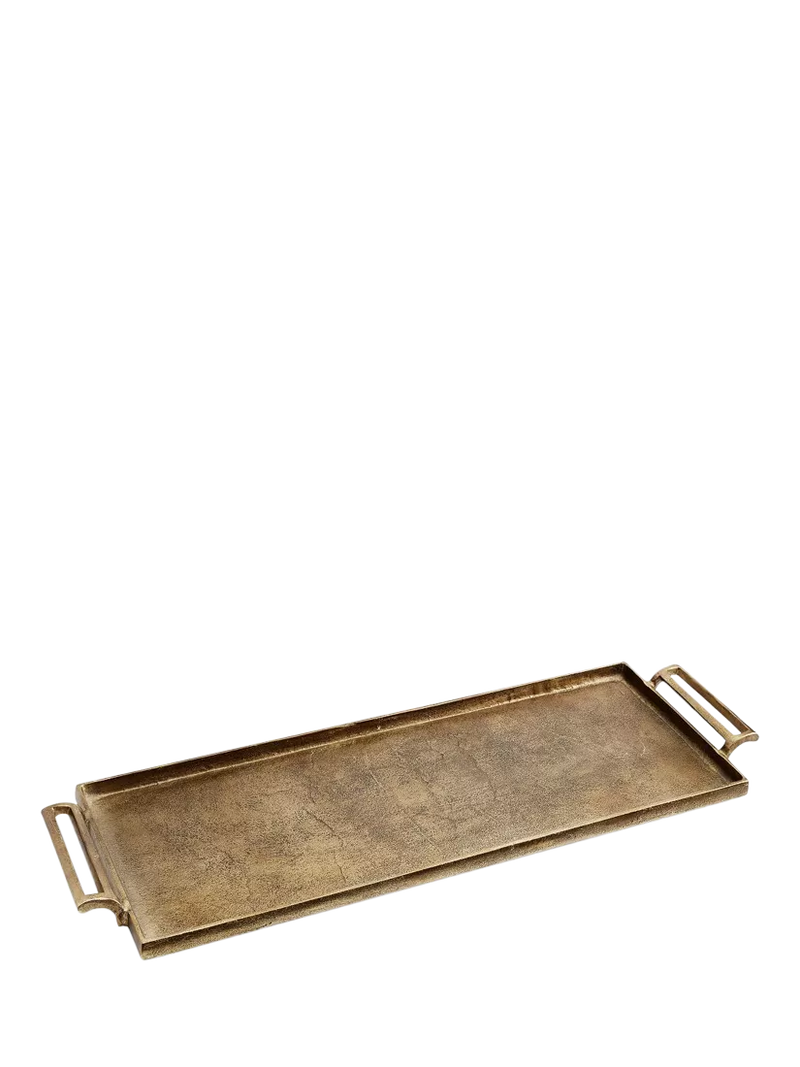 Pottery Barn rustic rectangular aluminium tray, imported from the UK