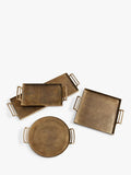Pottery Barn rustic rectangular aluminium tray, imported from the UK