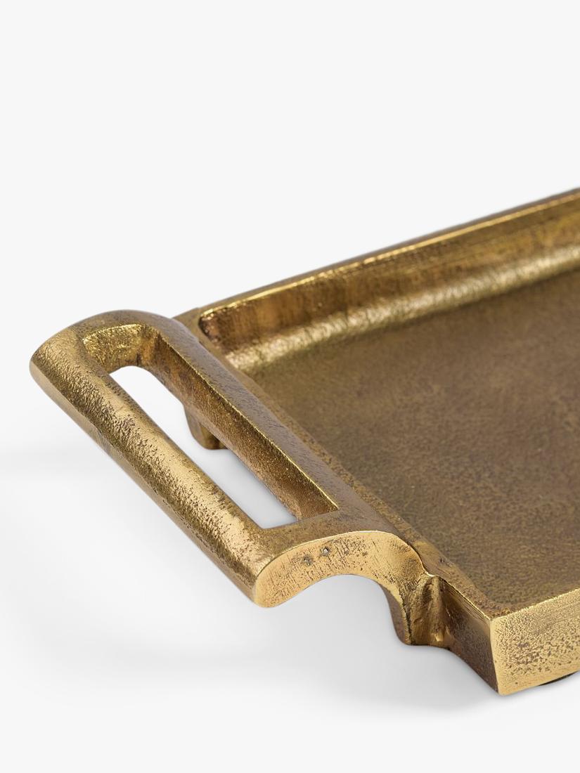 Pottery Barn rustic rectangular aluminium tray, imported from the UK