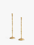 Pottery Barn Normandie Pillar Candle Holder in polished aluminium - British product