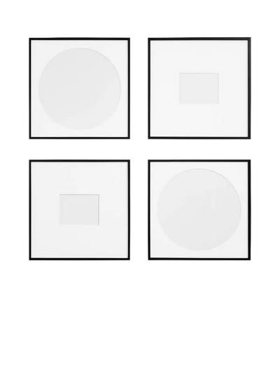John Lewis Pottery Barn Square Wood Photo Frame & Mount Set, Black, 64x64cm- Buy online at McGrocer
