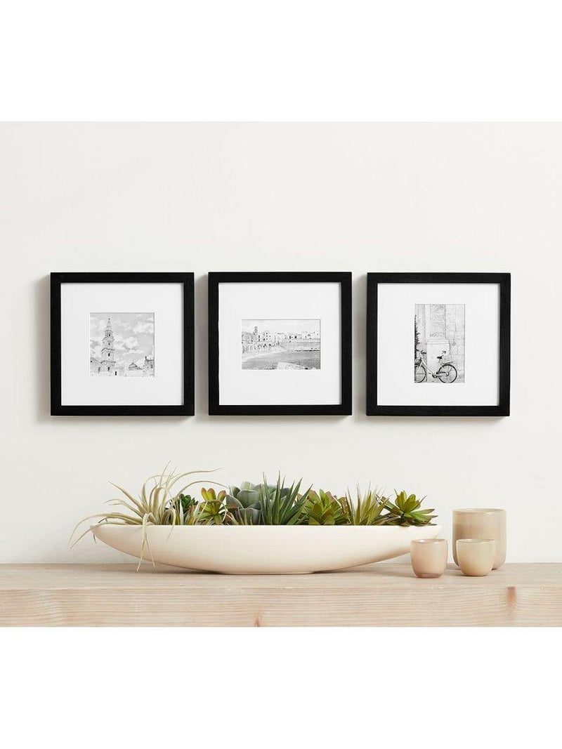 Pottery Barn square wood photo frame black, imported from the UK