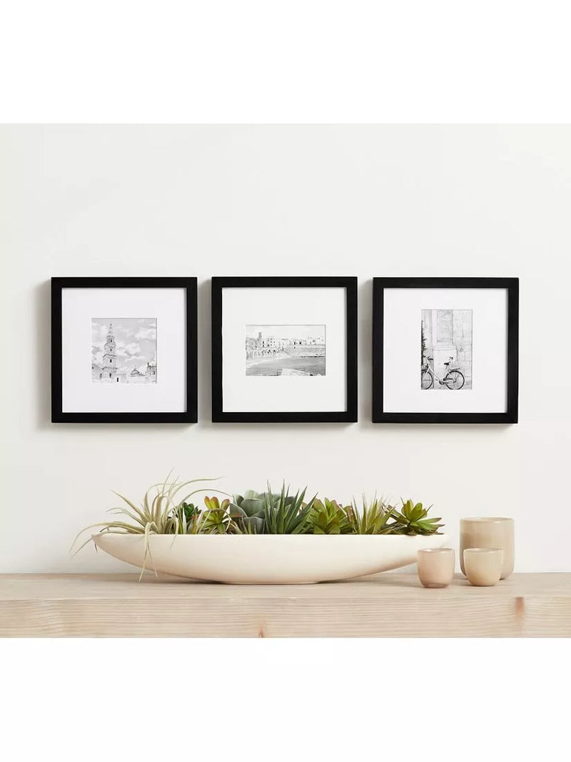 Pottery Barn square wood photo frame black, imported from the UK