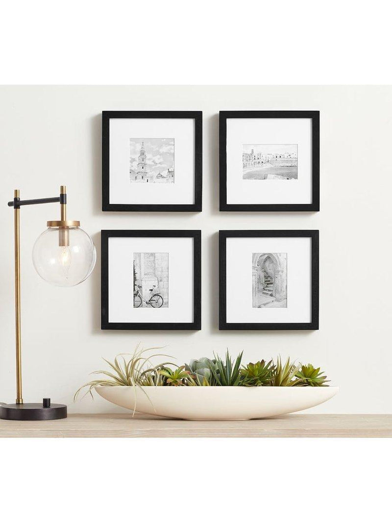 Pottery Barn square wood photo frame black, imported from the UK