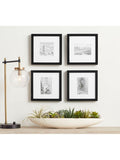 Pottery Barn square wood photo frame black, imported from the UK