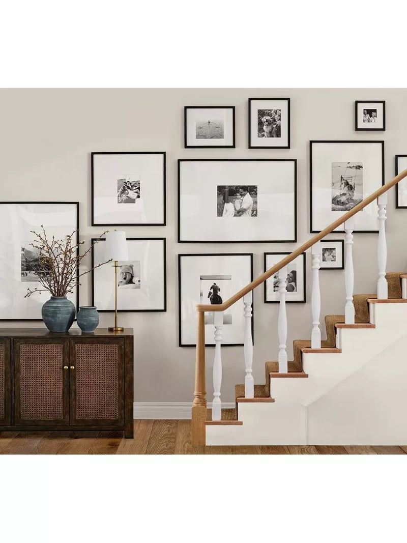 Pottery Barn square wood photo frame black, imported from the UK