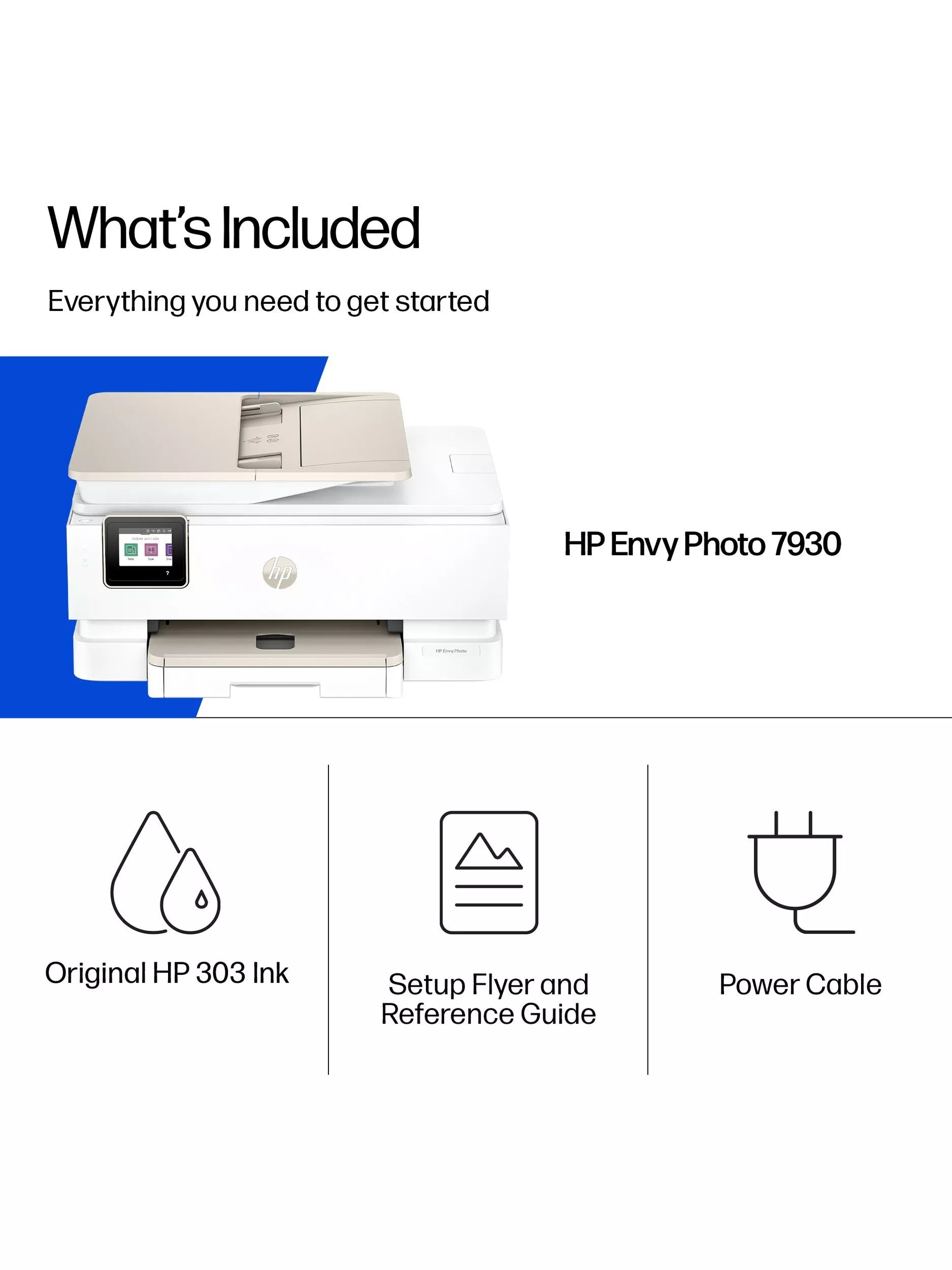 HP Envy Photo 7930 wireless printer white (British brand)