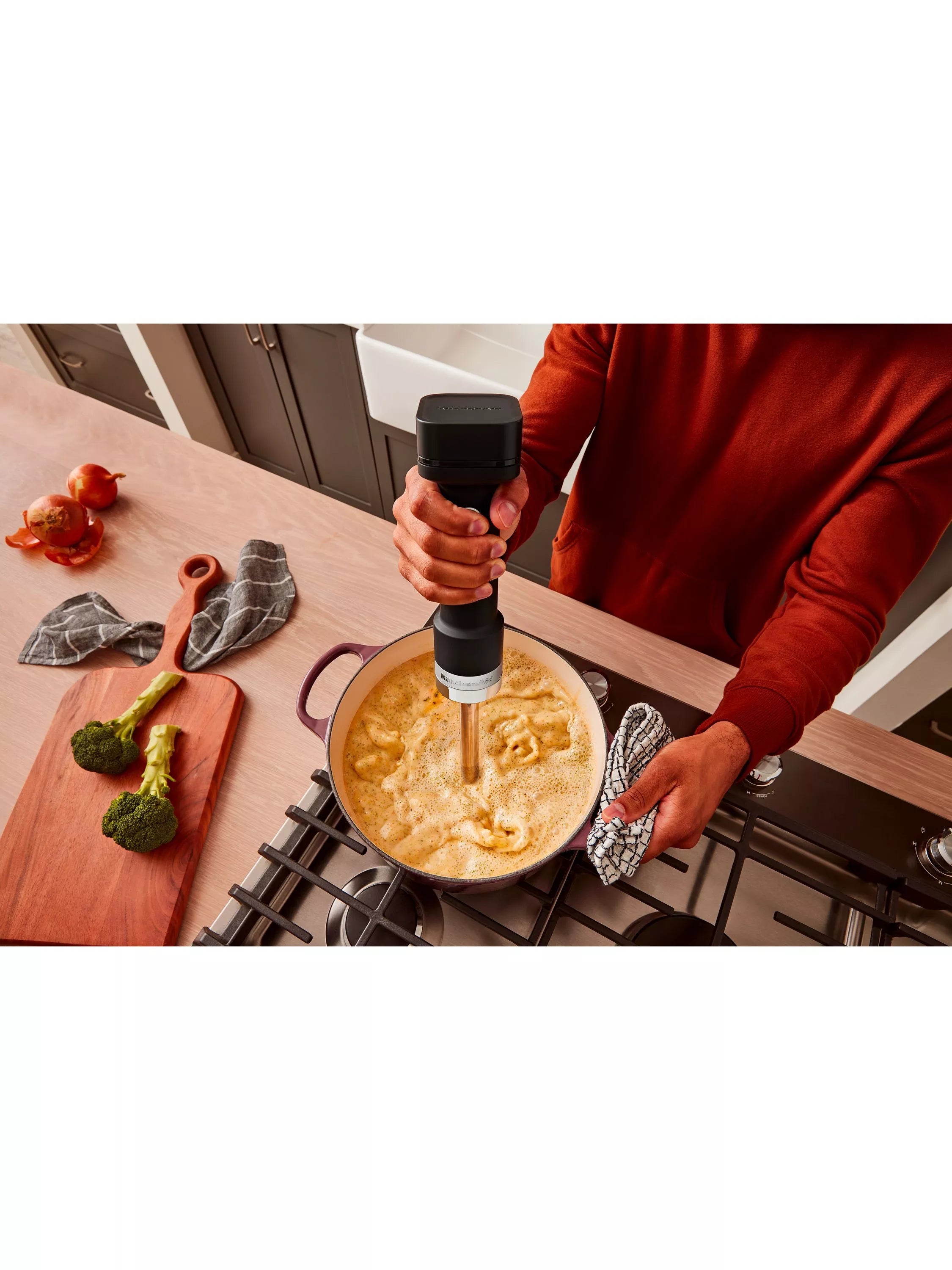 KitchenAid cordless hand blender matte black, imported from the UK