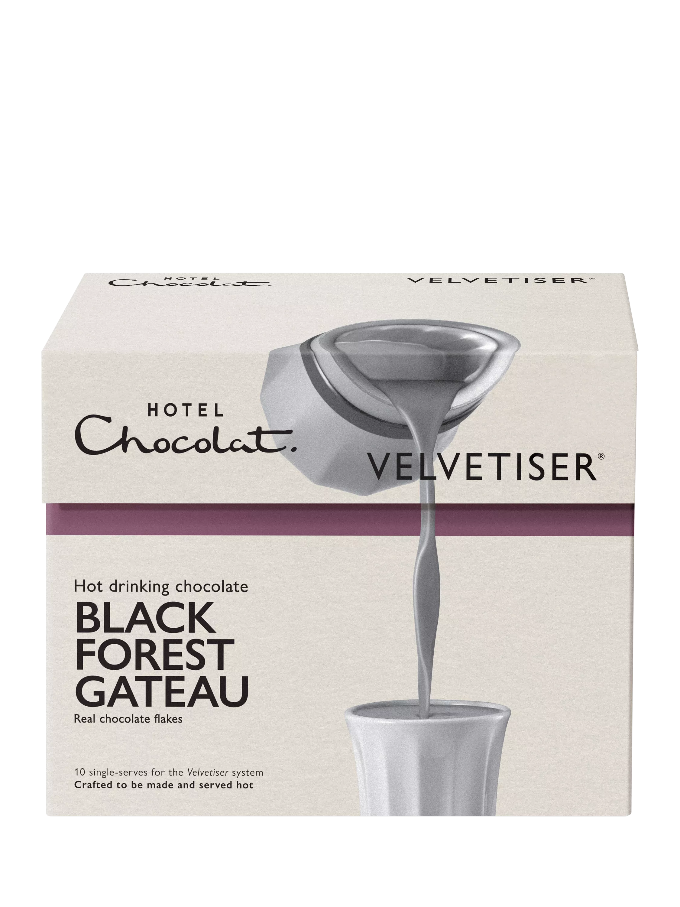 Hotel Chocolat Black Forest Gateau hot chocolate sachets 310g - British product
