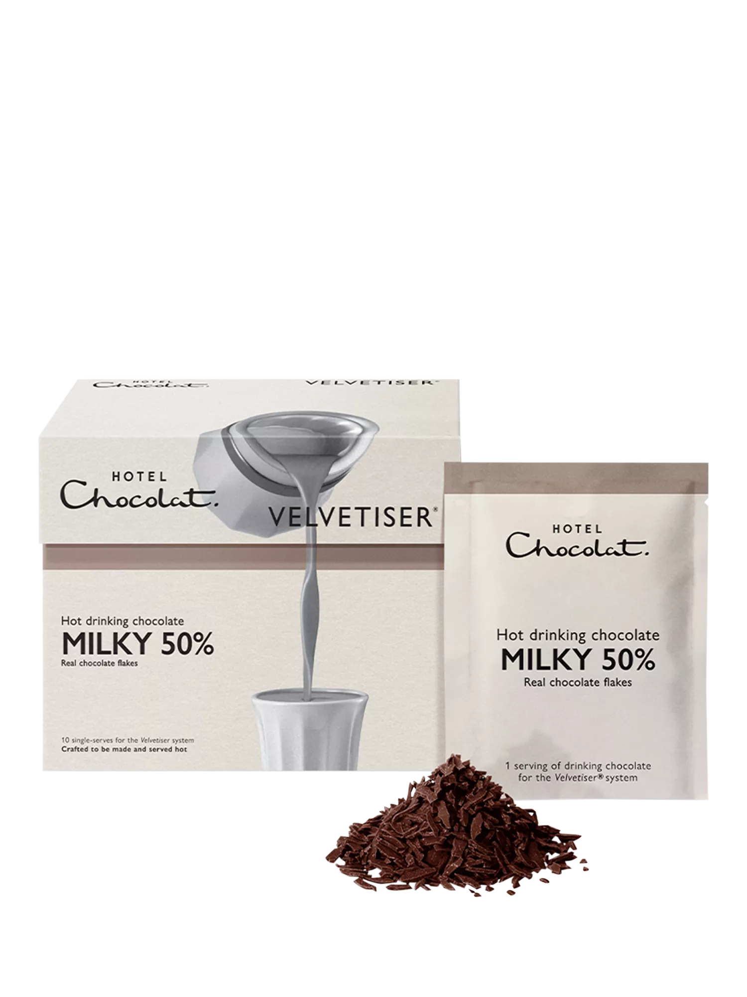 Hotel Chocolat hot chocolate sachets Milky 50% 310g (British brand)