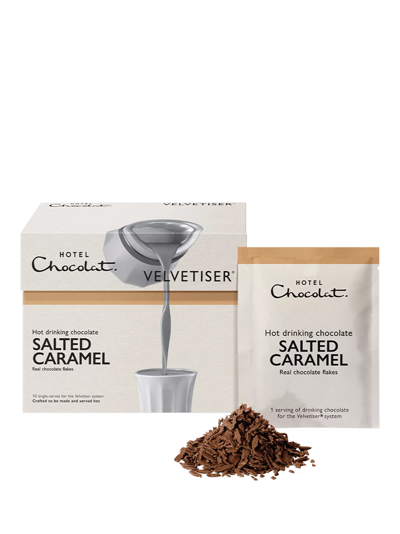 Hotel Chocolat salted caramel hot chocolate sachets 310g, UK version