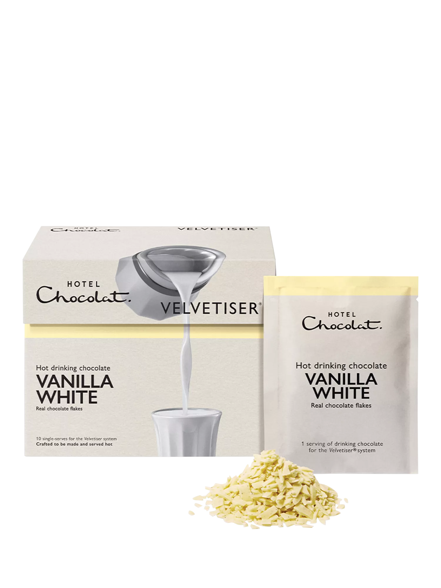 Hotel Chocolat Vanilla-White hot chocolate sachets 310g - British product