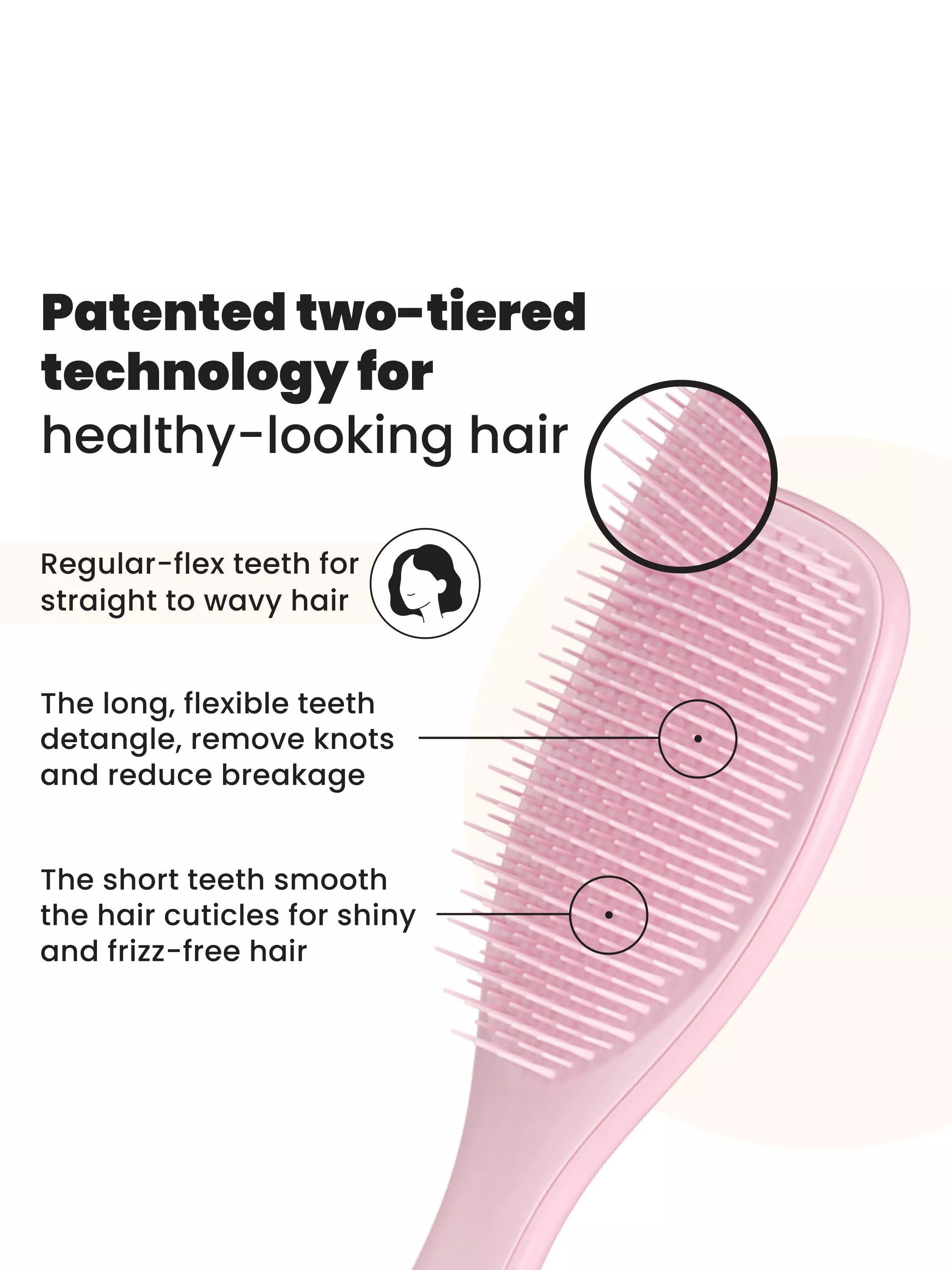 Tangle Teezer detangling hair brush Millennial Pink (British brand)