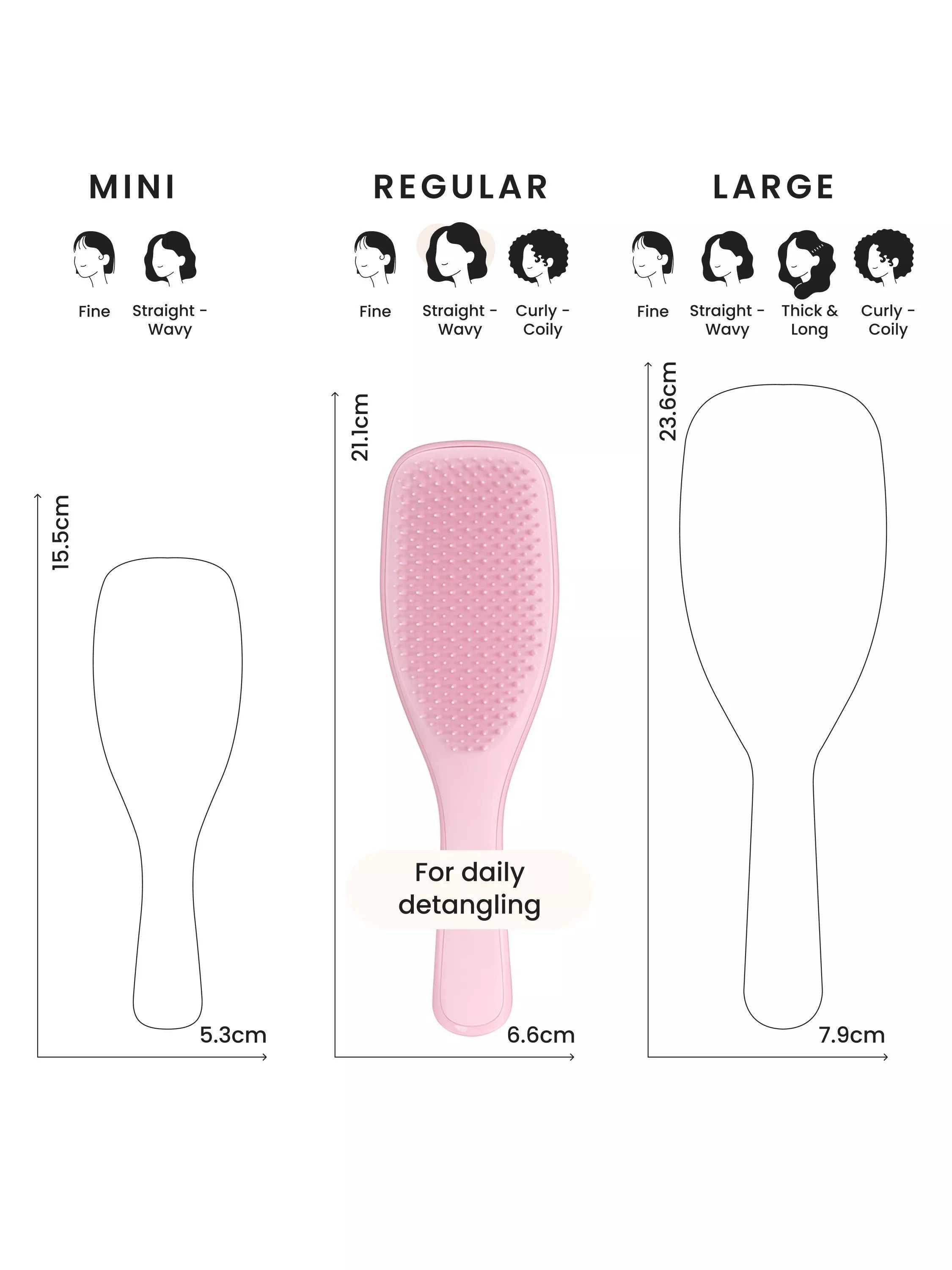 Tangle Teezer detangling hair brush Millennial Pink (British brand)