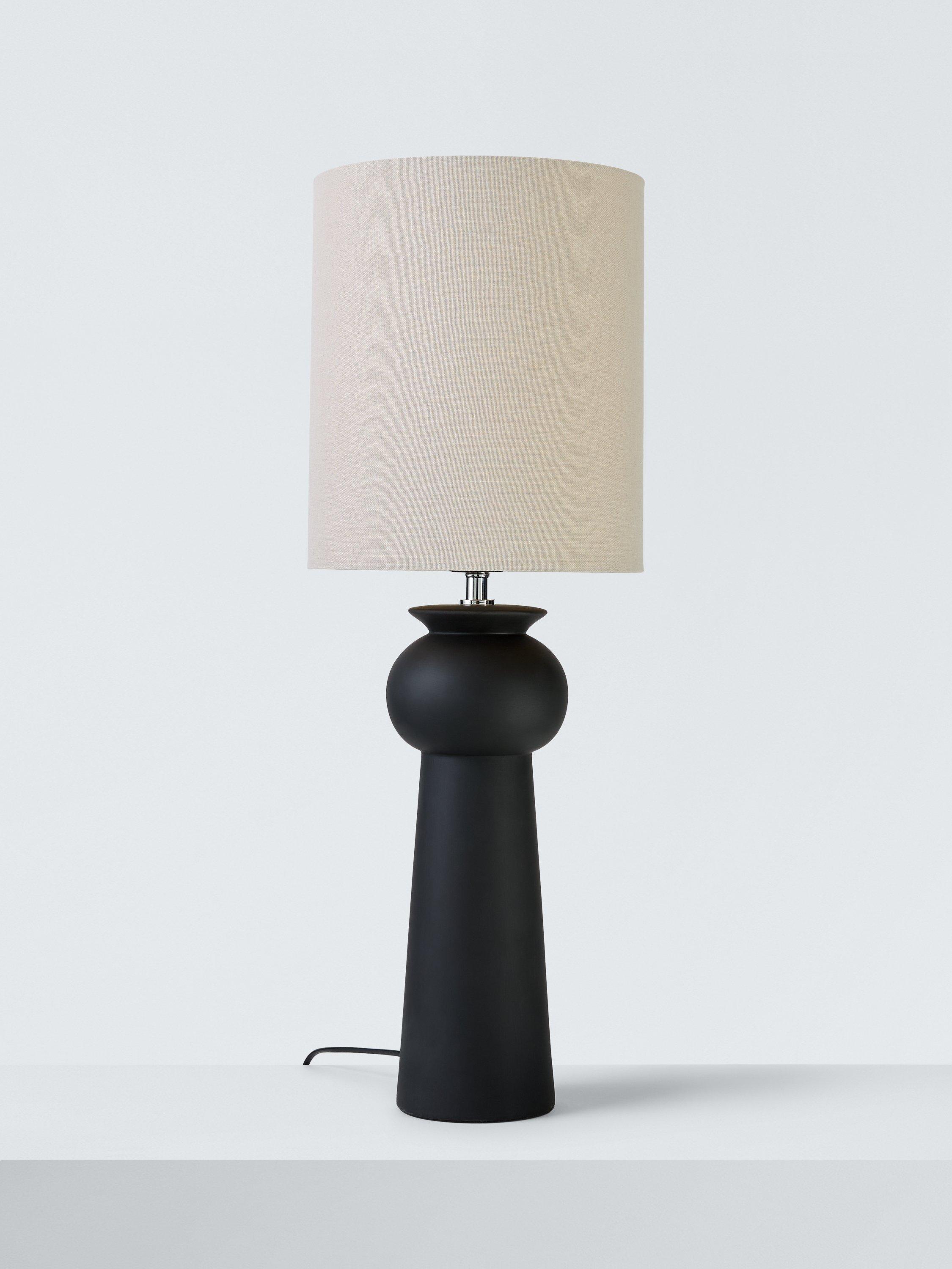 John Lewis Adila black ceramic table lamp (British brand)