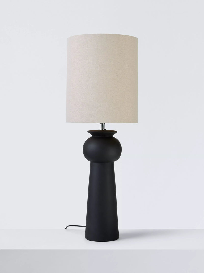 John Lewis Adila black ceramic table lamp (British brand)