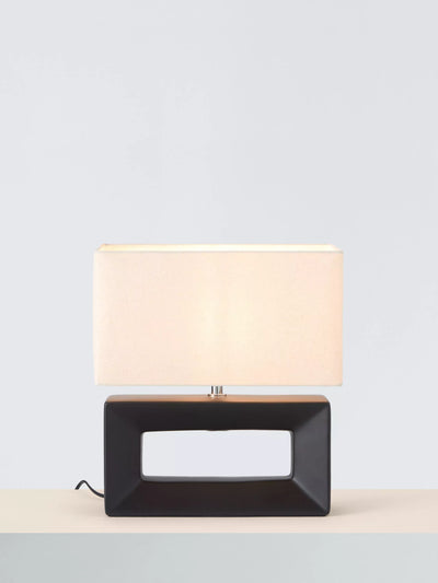 John Lewis John Lewis Amani Short Block Table Lamp, Black- Buy online at McGrocer
