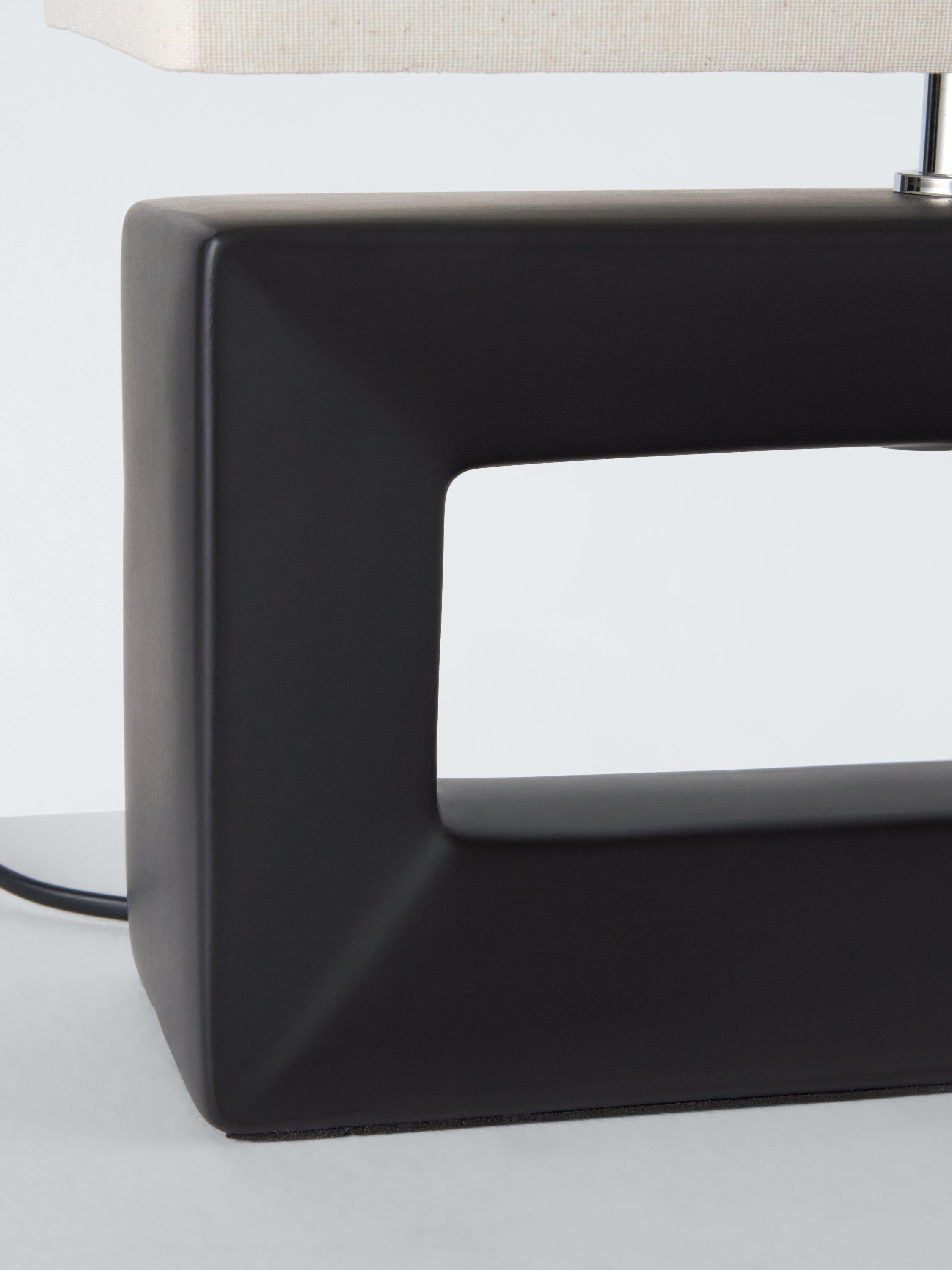 John Lewis Amani short block table lamp black 35cm (British brand)