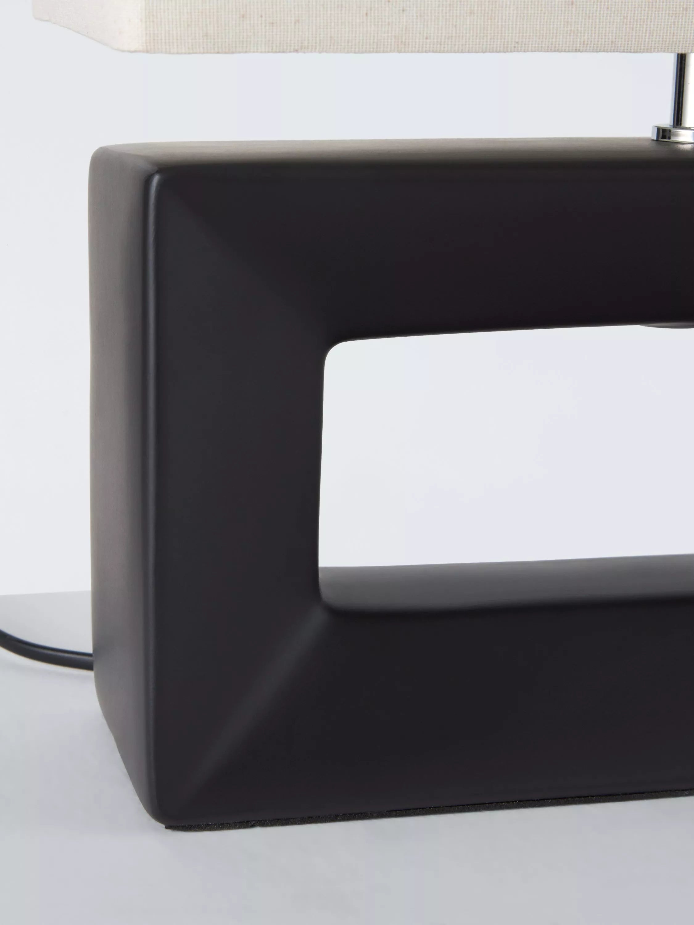 John Lewis Amani short block table lamp black 35cm (British brand)