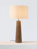 John Lewis Fayola table lamp mangowood boucle shade, imported from the UK
