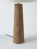 John Lewis Fayola table lamp mangowood boucle shade, imported from the UK