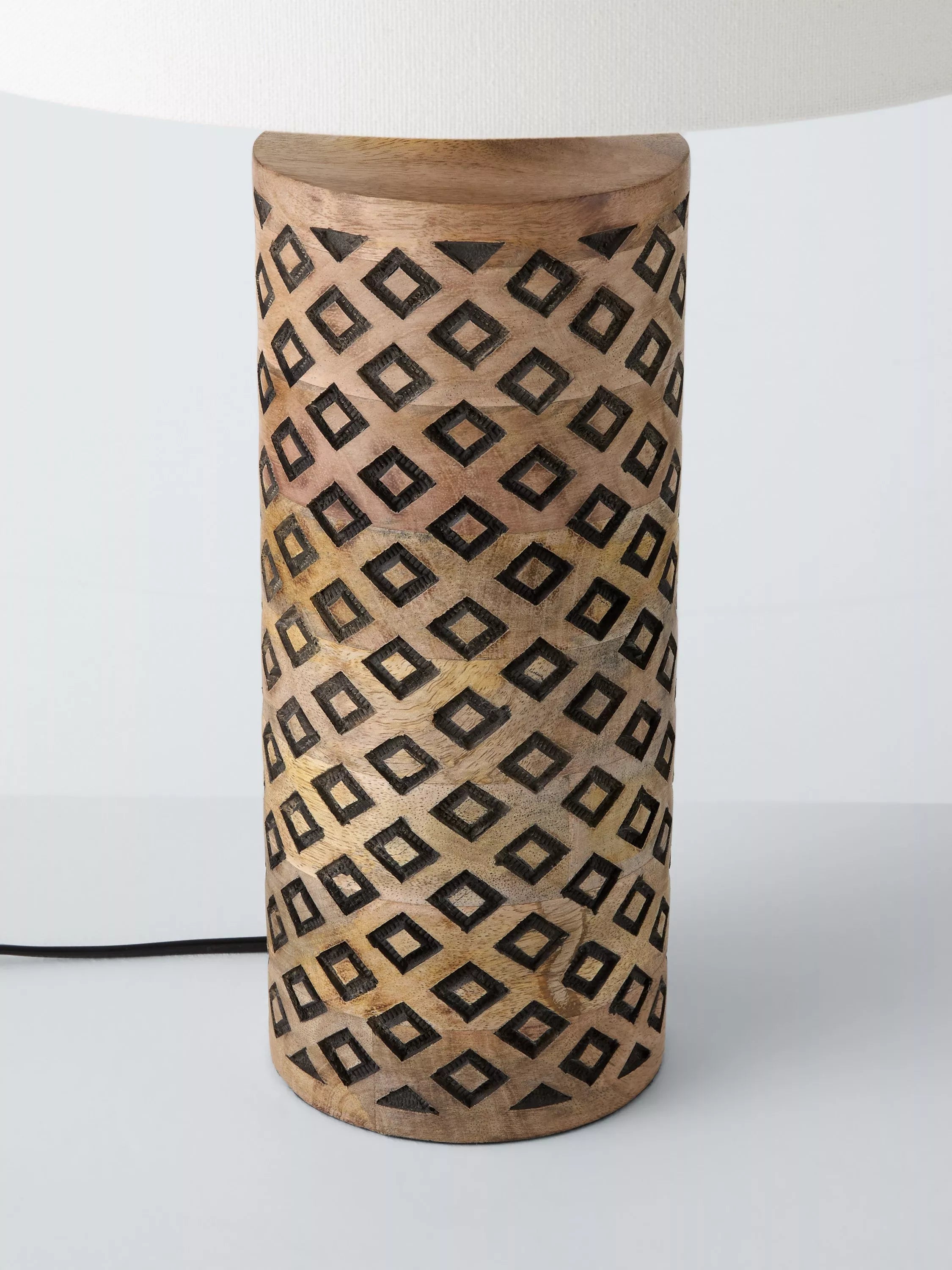 John Lewis Kollur wood table lamp, imported from the UK