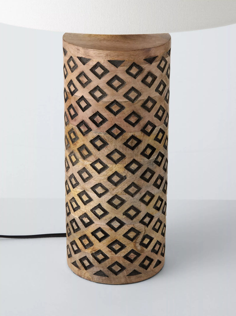 John Lewis Kollur wood table lamp, imported from the UK