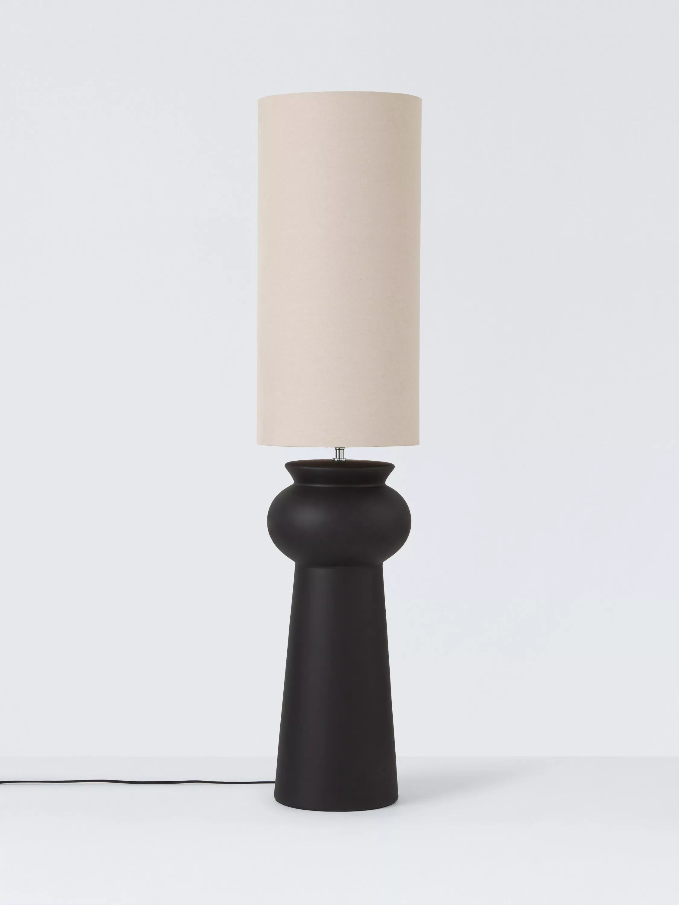 John Lewis ceramic floor lamp black large, UK version
