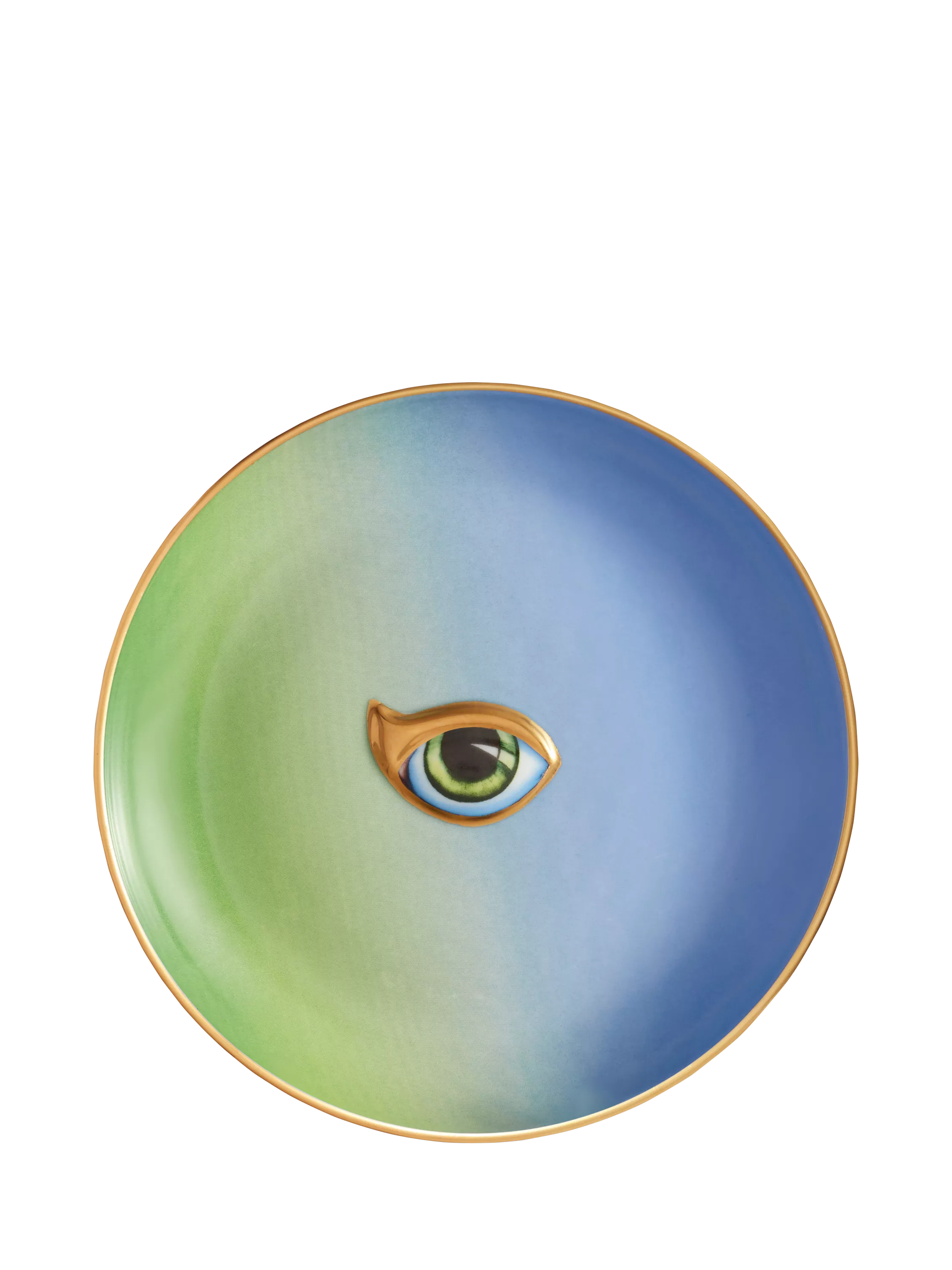 L'OBJET Lito porcelain plate 13cm green blue (British brand)