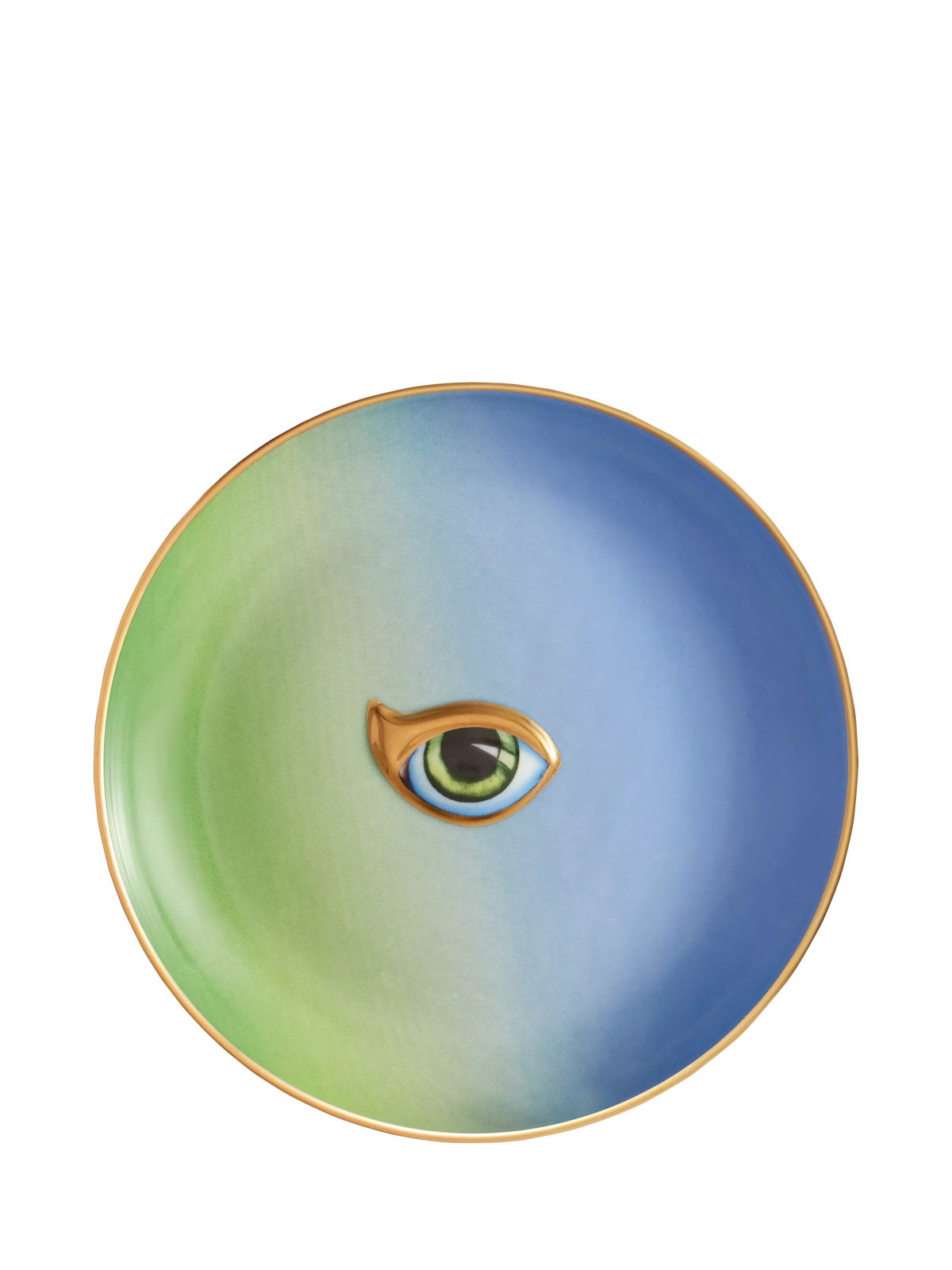 L'OBJET Lito porcelain plate 13cm green blue (British brand)
