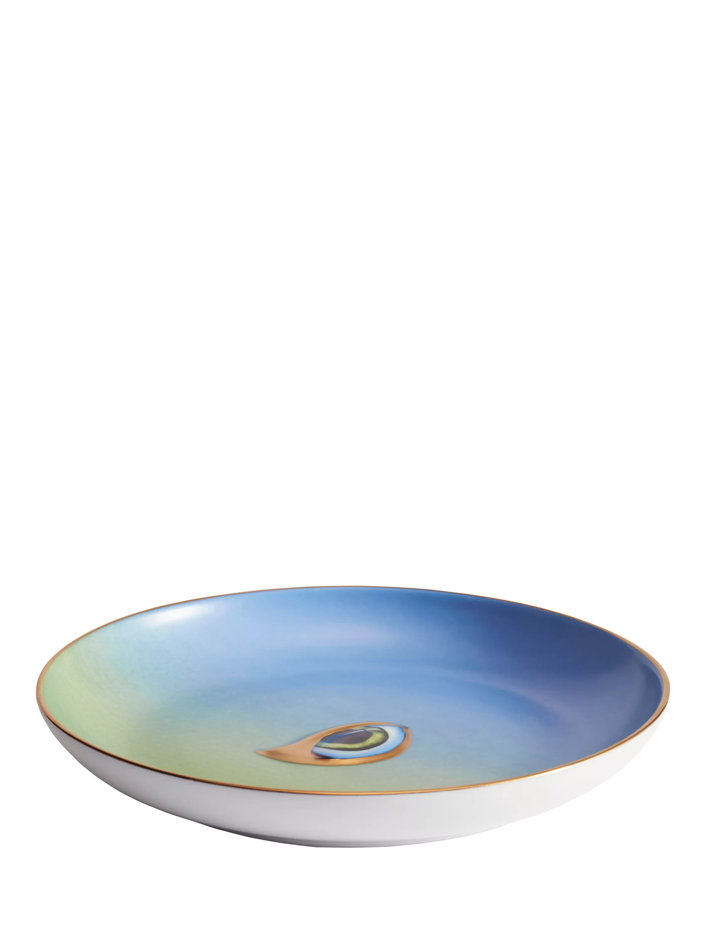 L'OBJET Lito porcelain plate 13cm green blue (British brand)
