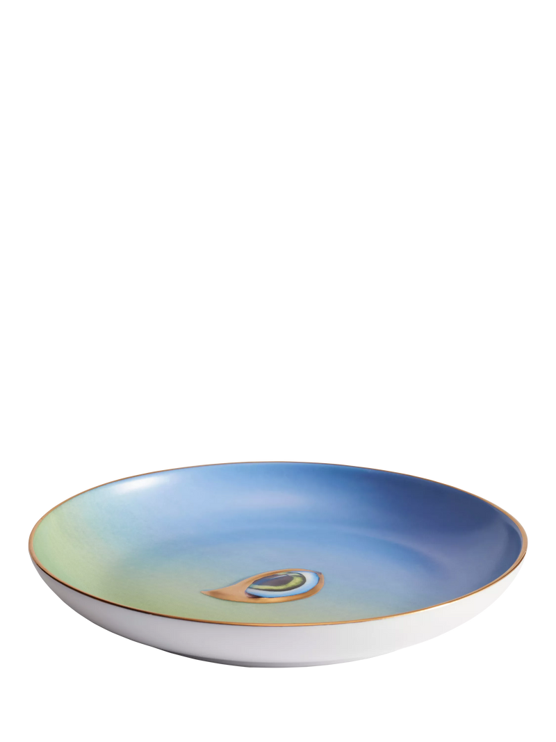 L'OBJET Lito porcelain plate 13cm green blue (British brand)
