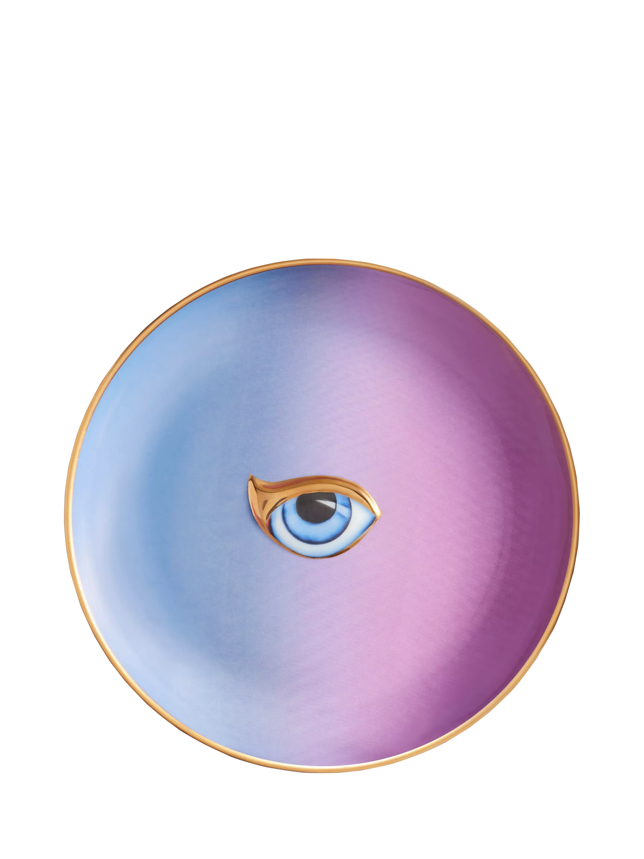 L'OBJET Lito porcelain plate 13cm blue pink, imported from the UK
