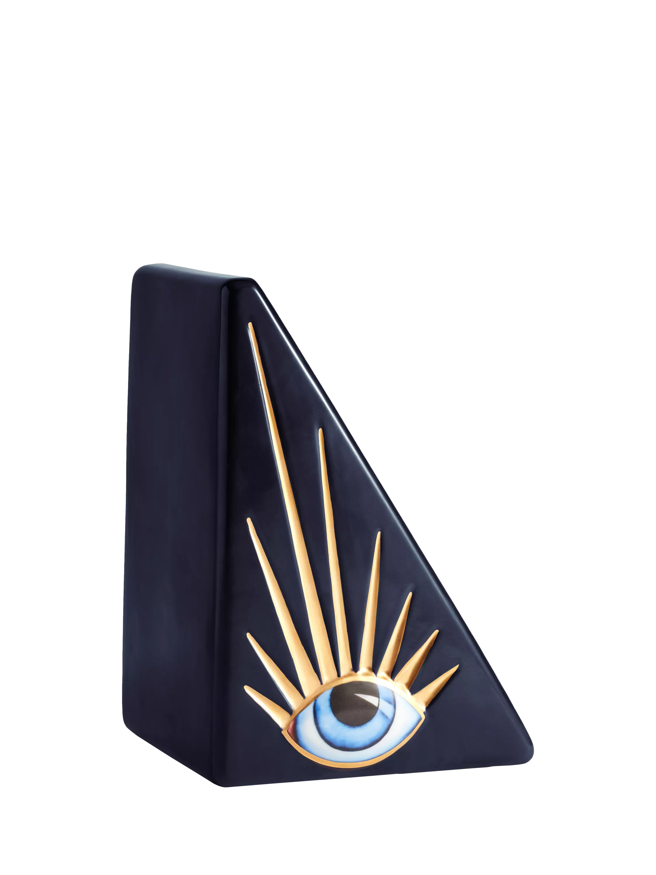L'OBJET Lito porcelain bookend blue black, imported from the UK
