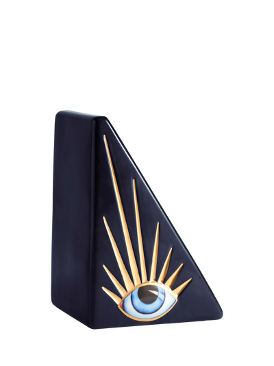 John Lewis L'OBJET Lito Blue/Black Porcelain Bookend 11 x 20 x 15cm- Buy online at McGrocer