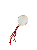 L'OBJET Coral magnifying glass red gold 23cm, UK version