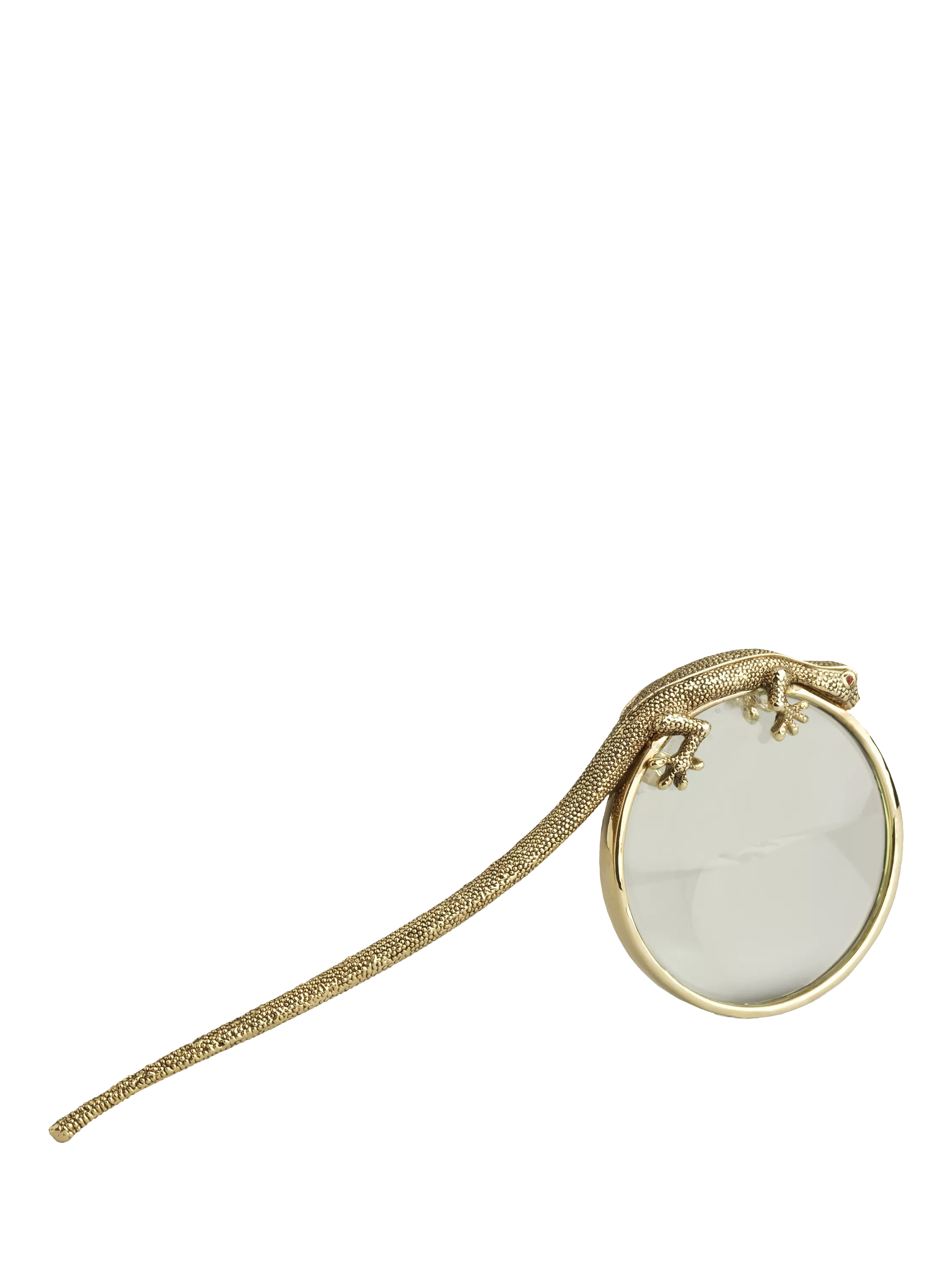 L'OBJET Gecko magnifying glass gold-plated brass design - British product