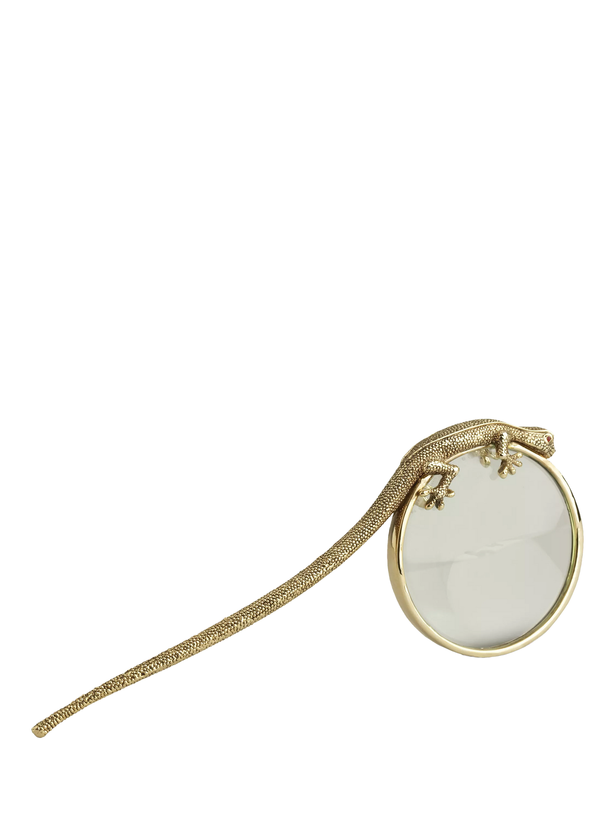 L'OBJET Gecko magnifying glass gold-plated brass design - British product