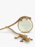 L'OBJET Gecko magnifying glass gold-plated brass design - British product