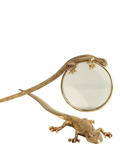 L'OBJET Gecko magnifying glass gold-plated brass design - British product