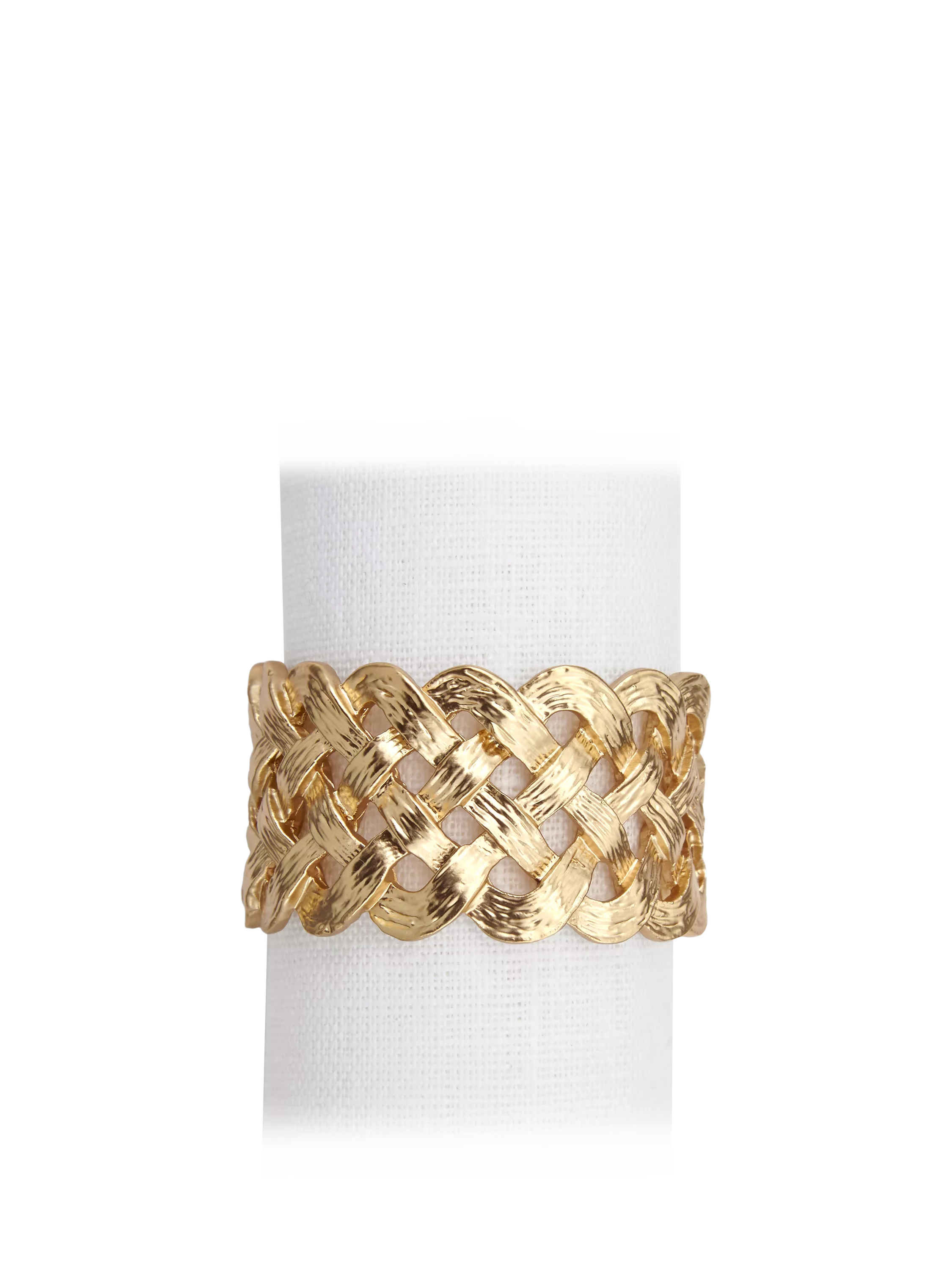 L'OBJET gold plated brass napkin rings set of 4, UK version